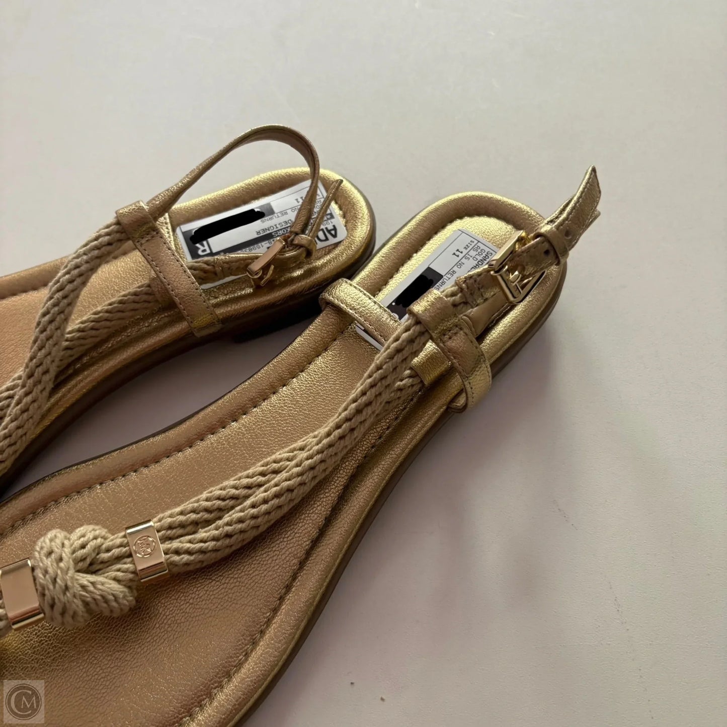 Sandals Designer By Michael Kors In Gold, Size: 11