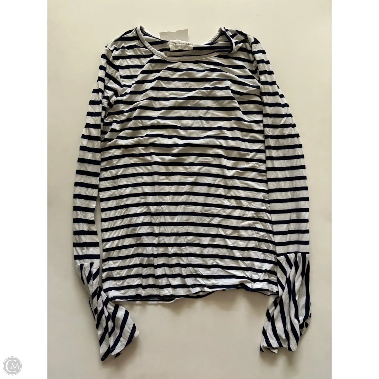 Top Long Sleeve By Vestique In Striped Pattern, Size: S