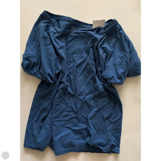Top Short Sleeve By Crown And Ivy In Blue, Size: 2x