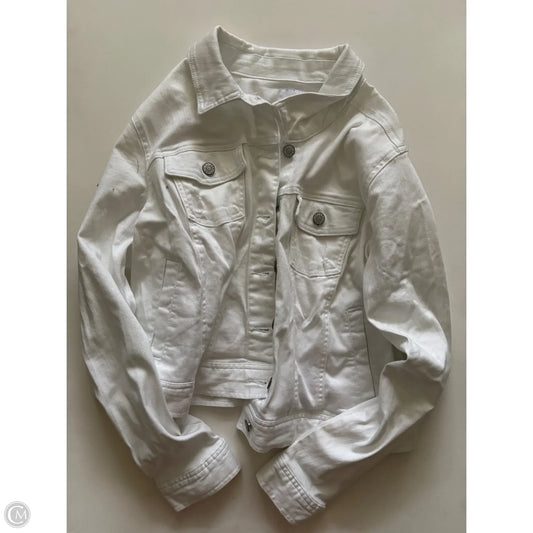 Jacket Denim By Celebrity Pink In White, Size: Xl