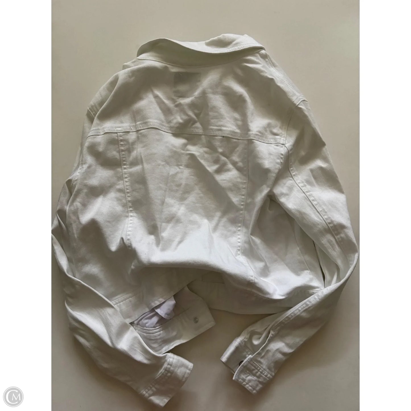 Jacket Denim By Celebrity Pink In White, Size: Xl