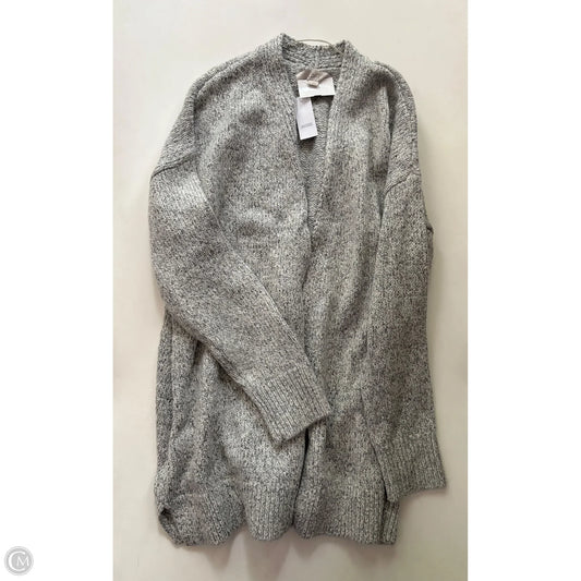 Sweater Cardigan By Loft In Grey, Size: Xl