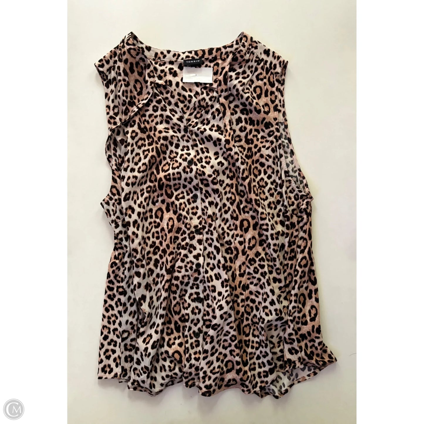 Blouse Sleeveless By Torrid In Animal Print, Size: 2x