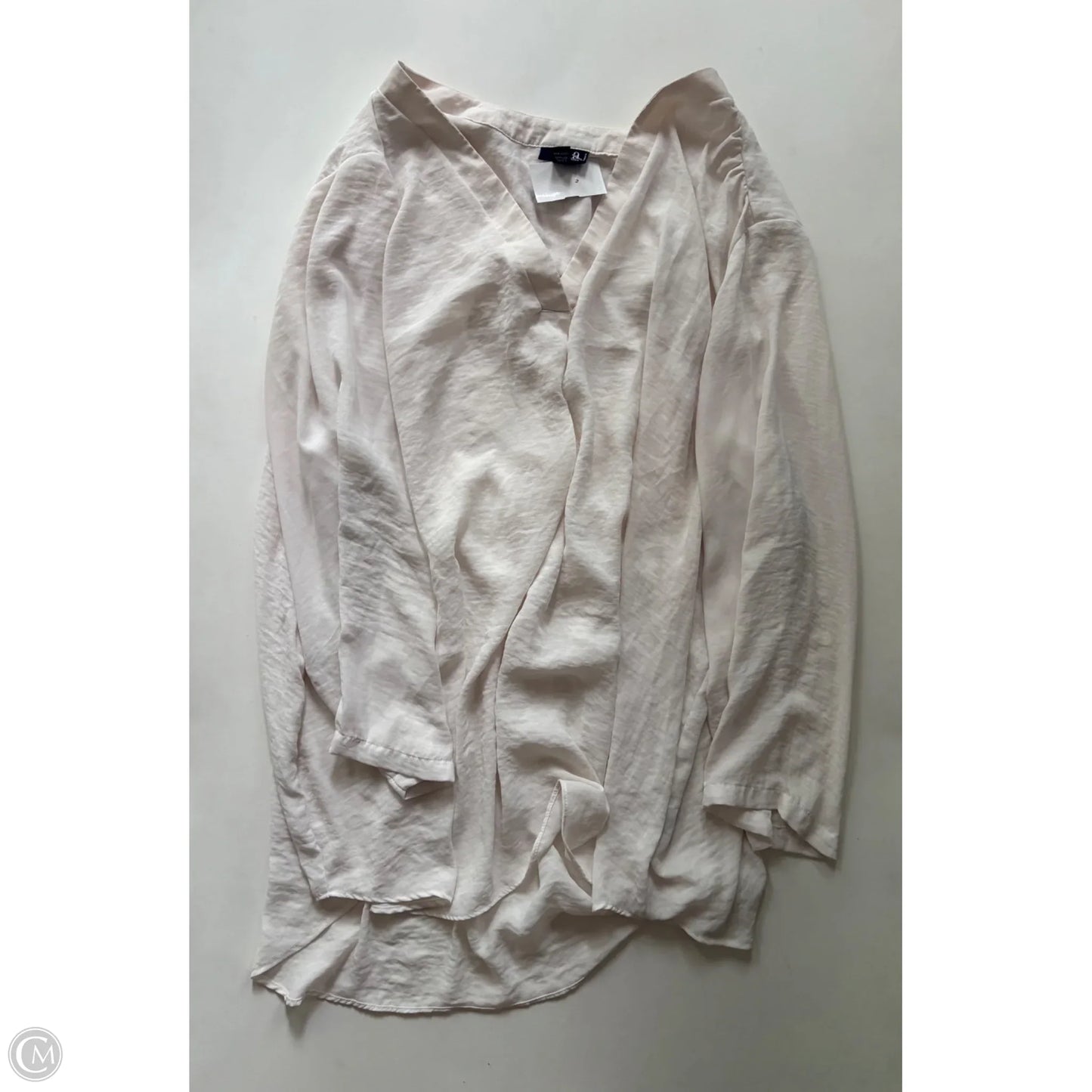 Blouse Long Sleeve By Ana In Cream, Size: 3x