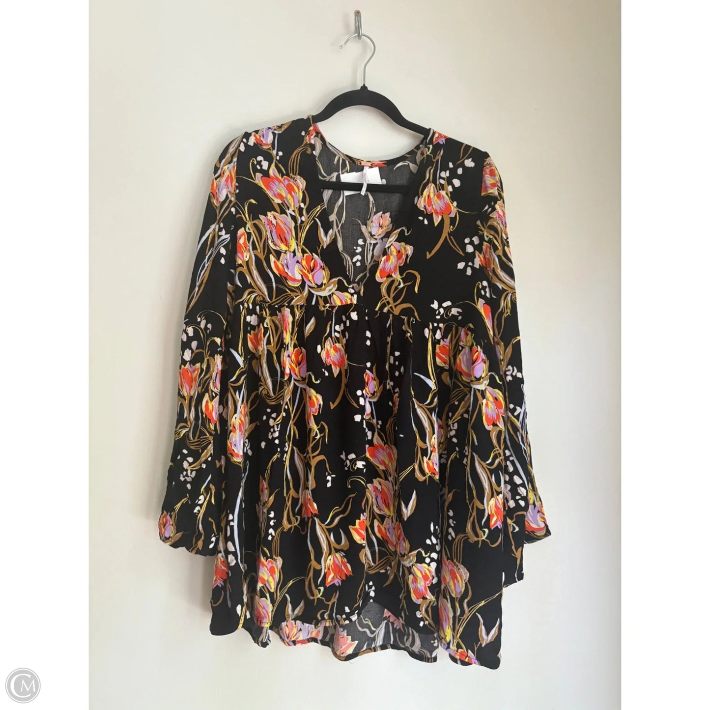 Top Long Sleeve By Free People In Black, Size: L