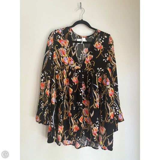 Top Long Sleeve By Free People In Black, Size: L