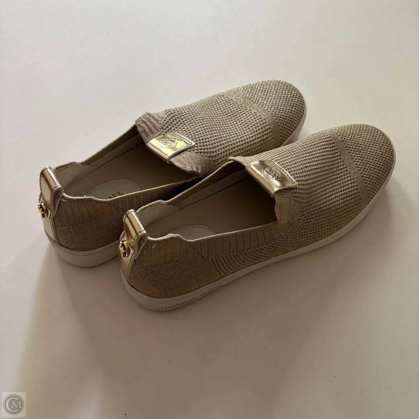 Shoes Designer By Michael Kors In Gold, Size: 9.5