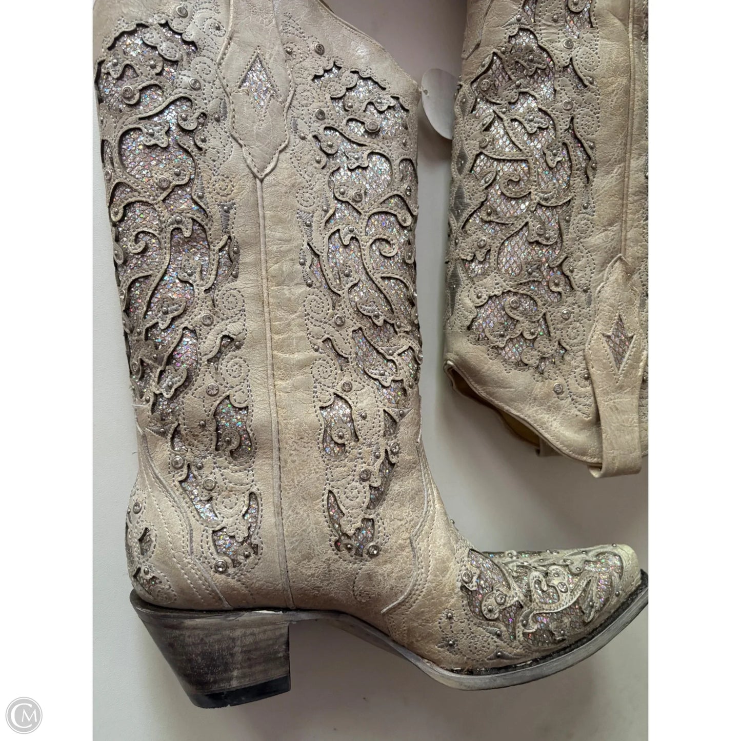 Boots Ankle Flats By Coral In Cream, Size: 9.5