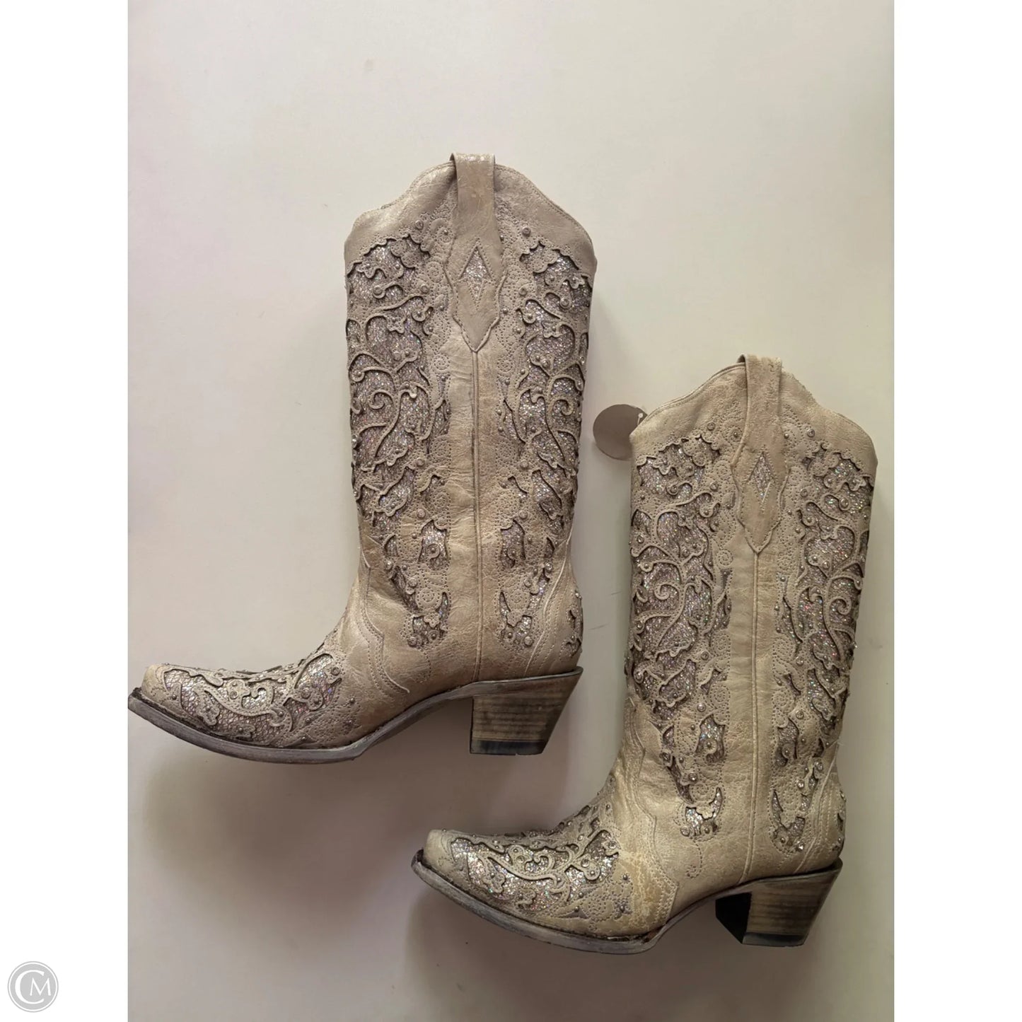 Boots Ankle Flats By Coral In Cream, Size: 9.5