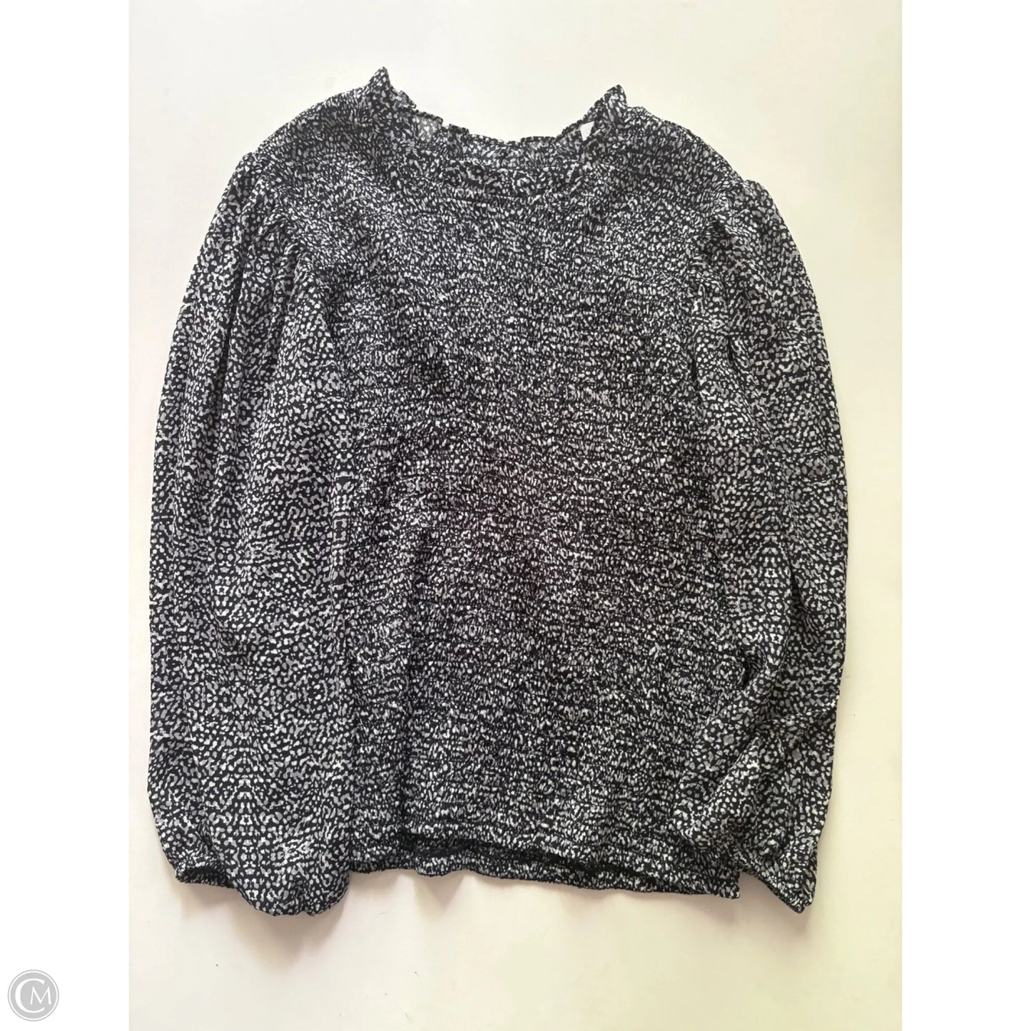 Blouse Long Sleeve By Express In Navy, Size: M