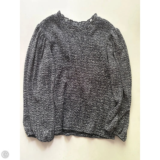 Blouse Long Sleeve By Express In Navy, Size: M