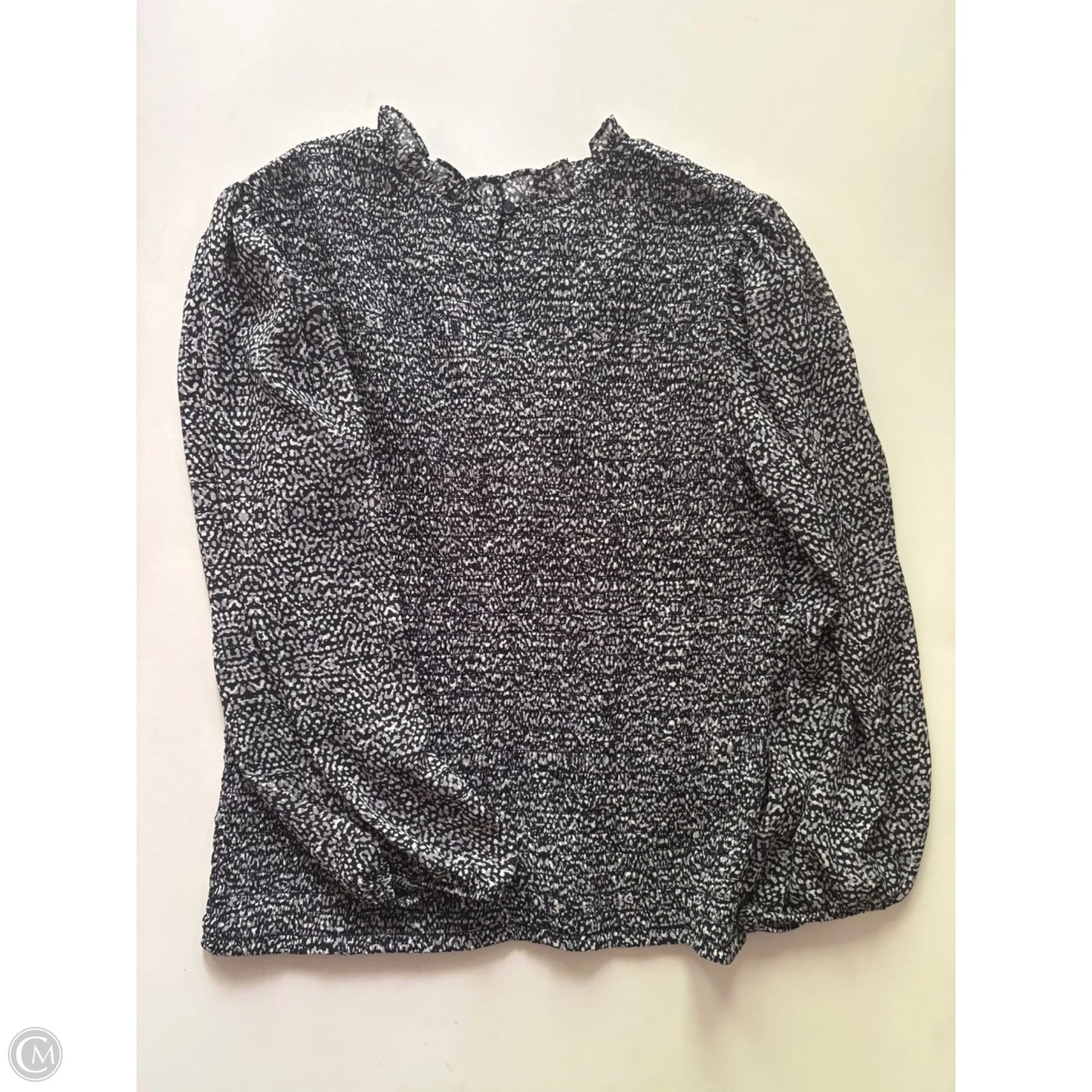 Blouse Long Sleeve By Express In Navy, Size: M