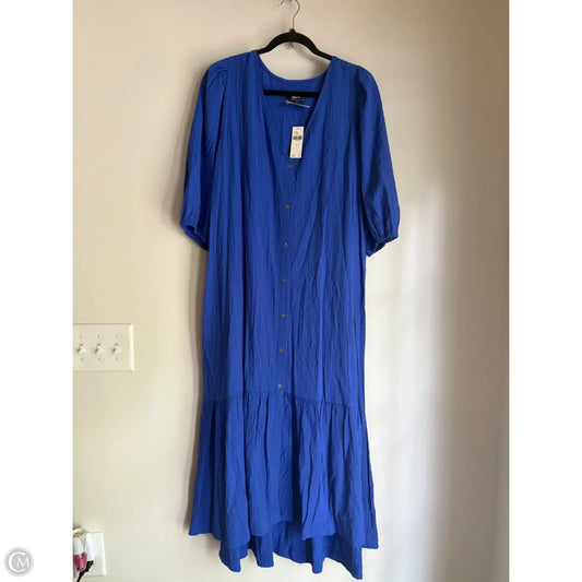 Dress Casual Maxi By Maeve In Blue, Size: L