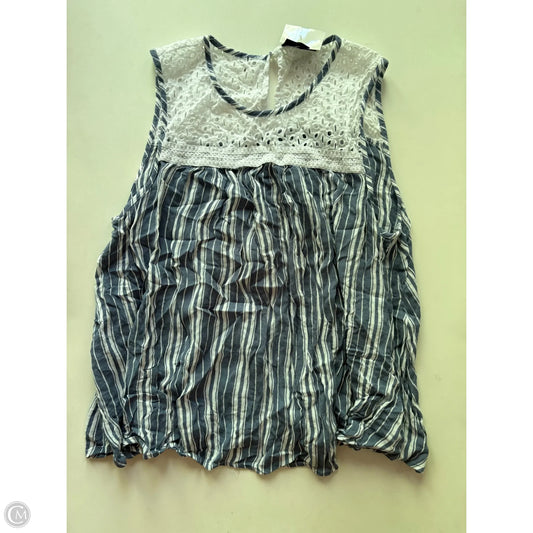 Top Sleeveless By Lane Bryant In Striped Pattern, Size: 1x