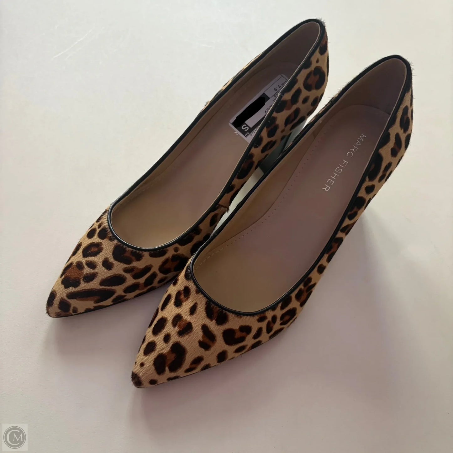 Shoes Heels Block By Marc Fisher In Animal Print, Size: 7.5
