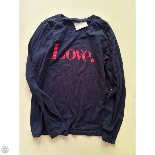 Top Long Sleeve By J. Crew In Navy, Size: M