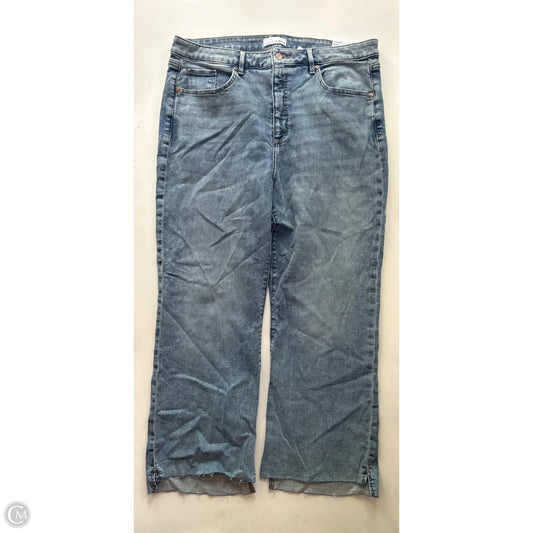 Jeans Cropped By Loft In Blue, Size: 18