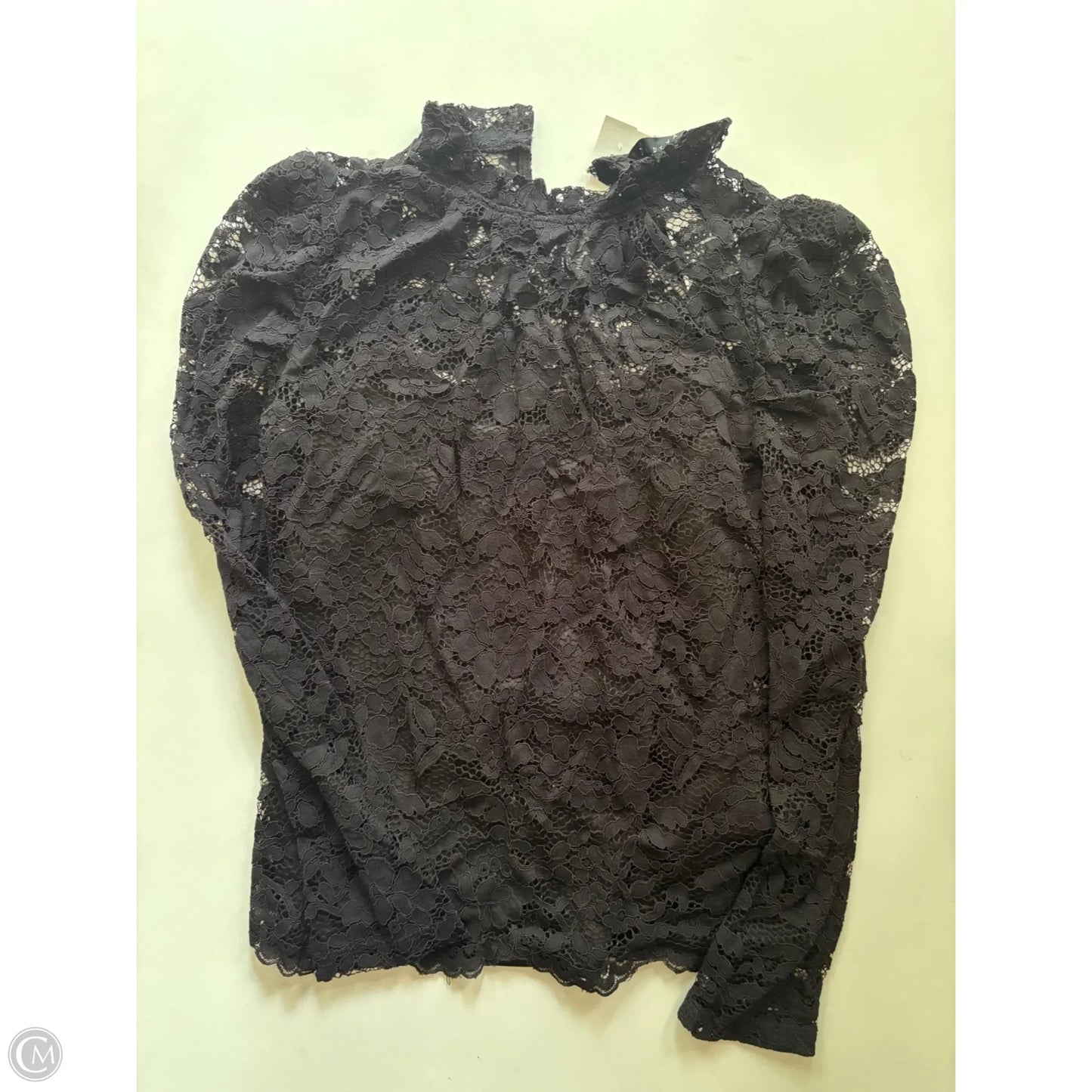 Blouse Long Sleeve By Adiva In Black, Size: S