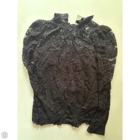 Blouse Long Sleeve By Adiva In Black, Size: S
