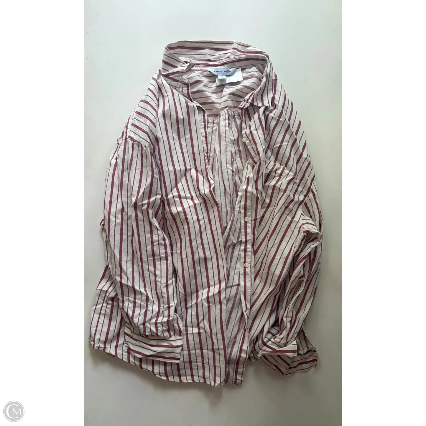 Top Long Sleeve By Ava & Viv In Striped Pattern, Size: 2x