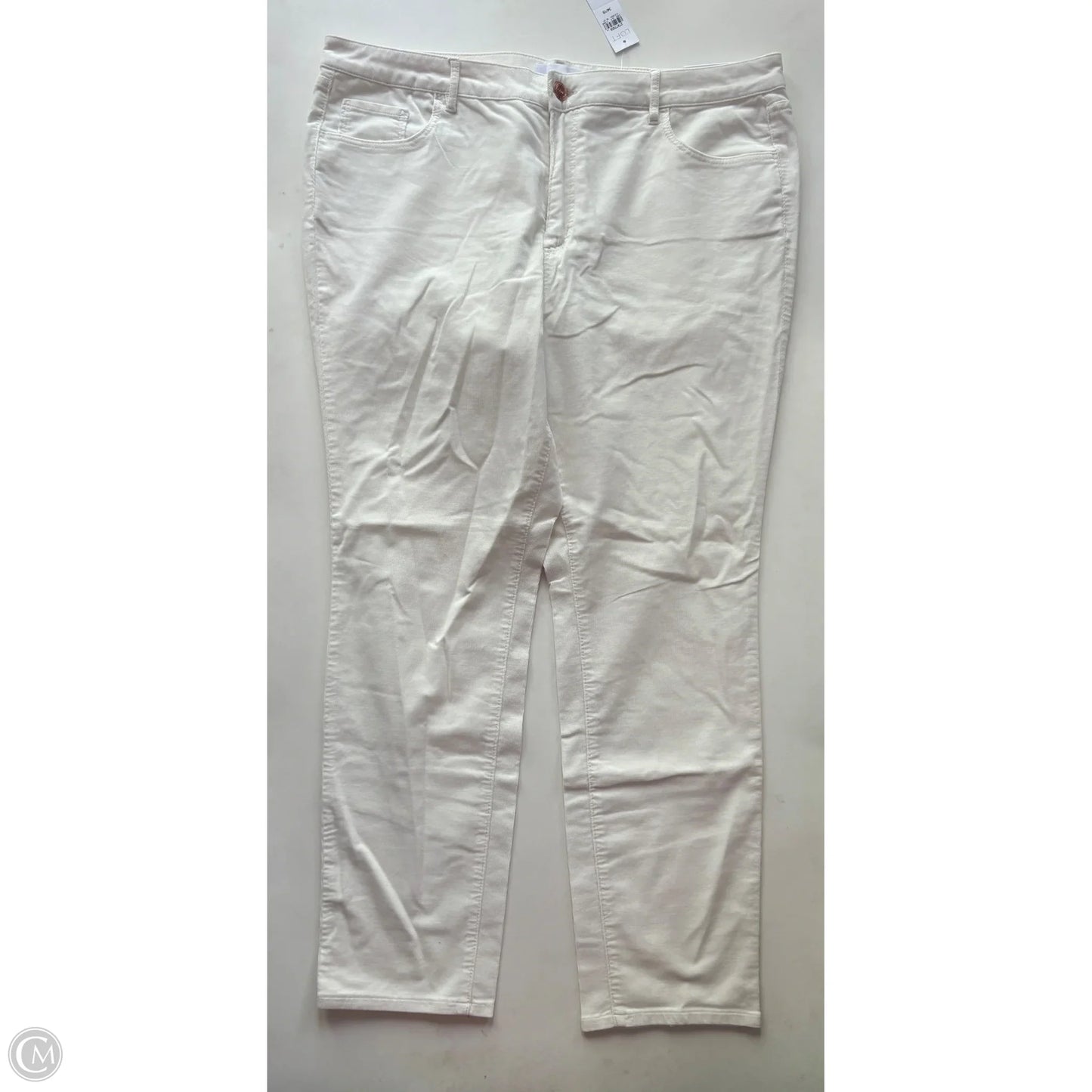 Pants Corduroy By Loft In Cream, Size: 18