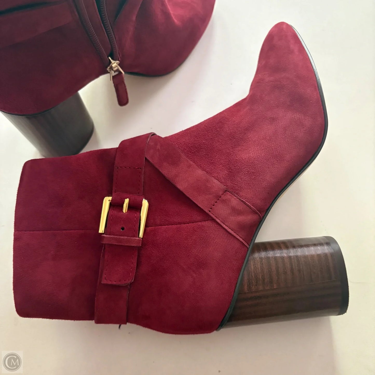 Boots Ankle Heels By Nine West In Red, Size: 6