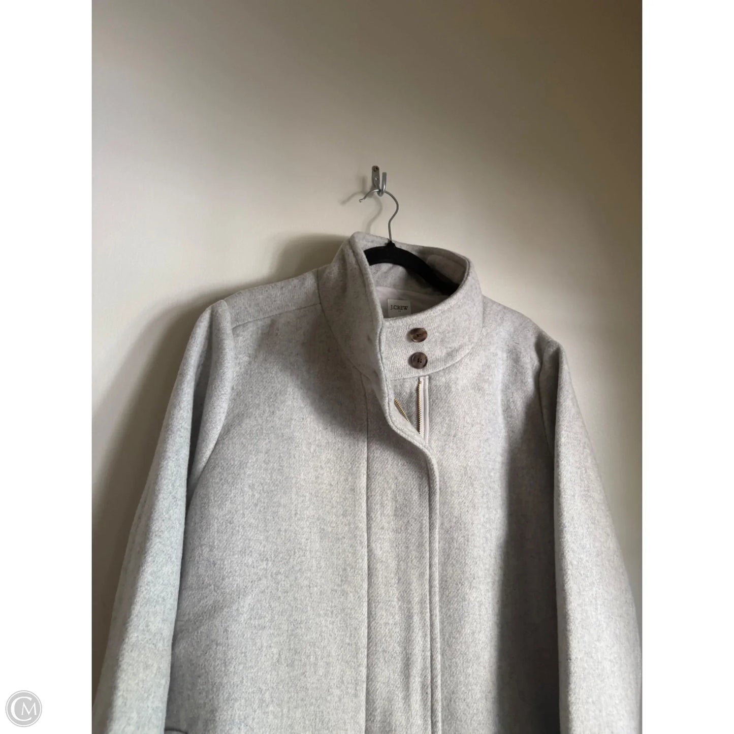 Coat Wool By J. Crew In Grey, Size: 1x