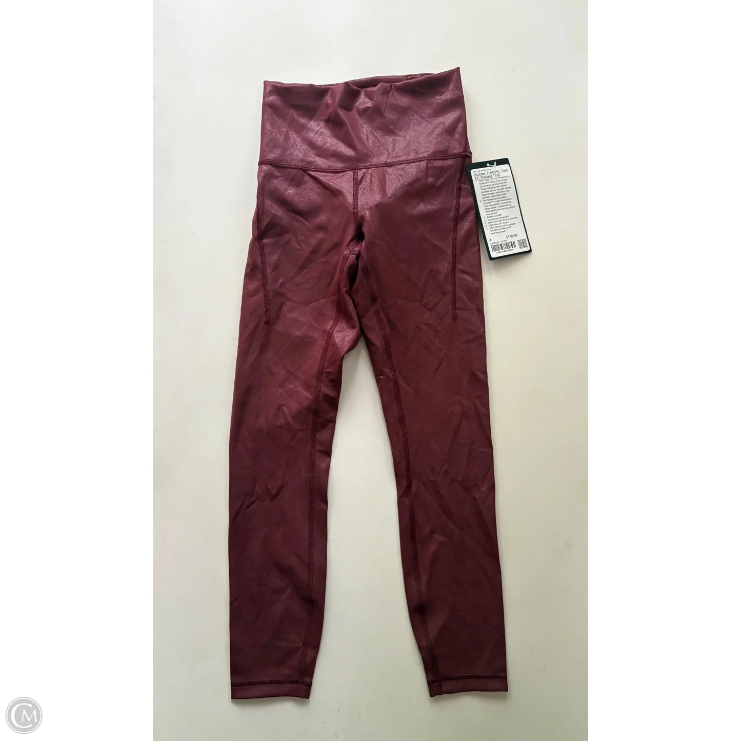 Athletic Leggings By Lululemon In Red, Size: S