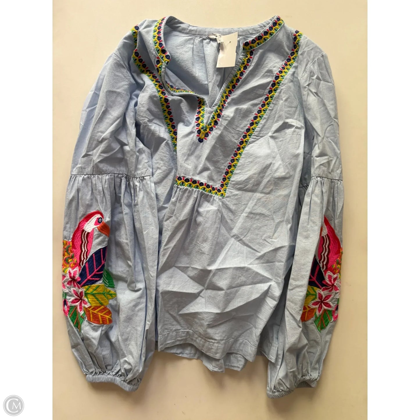 Top Long Sleeve By Crown And Ivy In Blue, Size: L