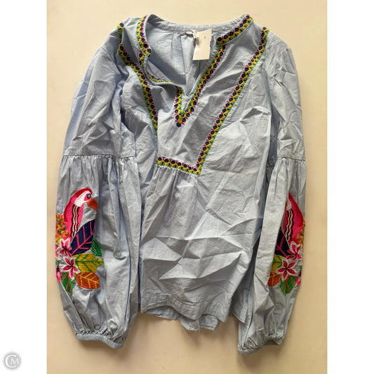 Top Long Sleeve By Crown And Ivy In Blue, Size: L