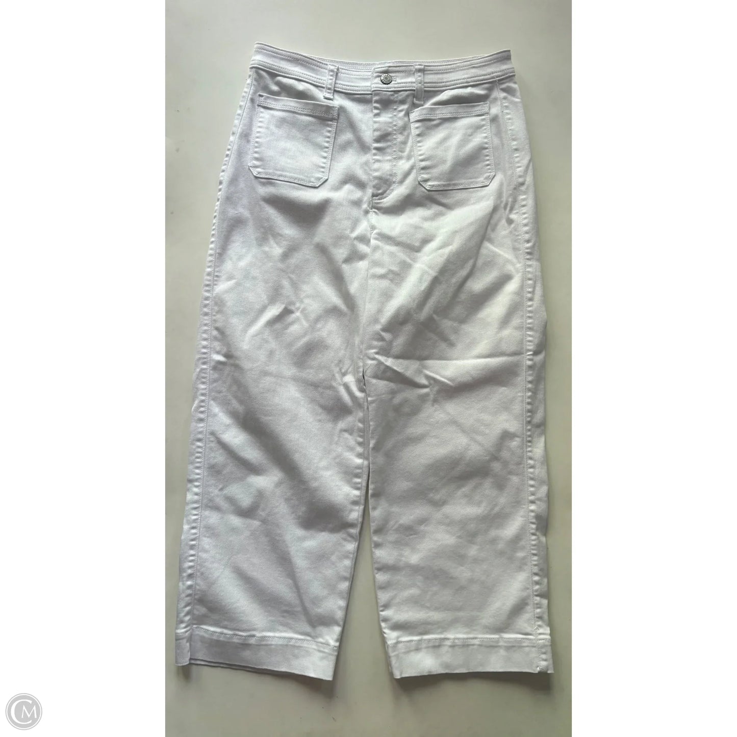 Jeans Cropped By Talbots In White, Size: 8