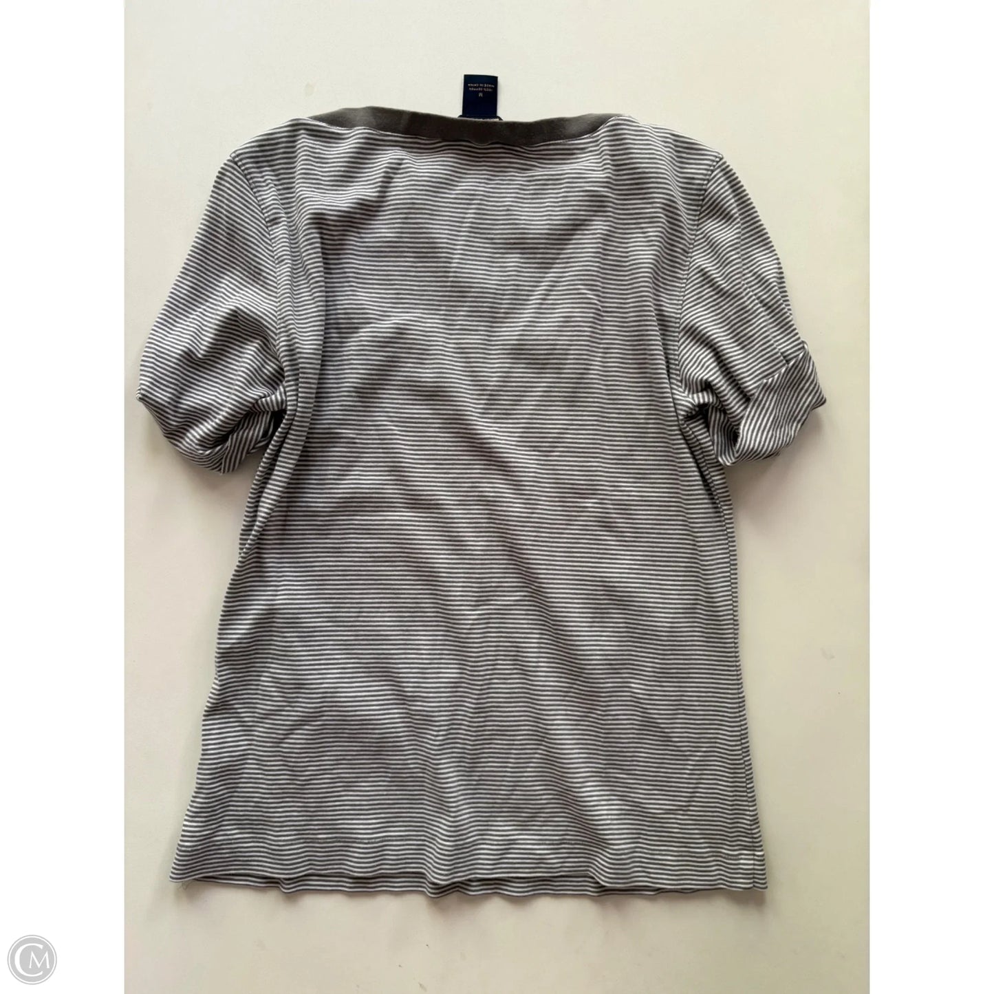 Top Short Sleeve By Brooks Brothers In Striped Pattern, Size: M