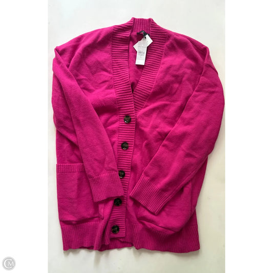 Sweater Cardigan By Ann Taylor In Pink, Size: Xl