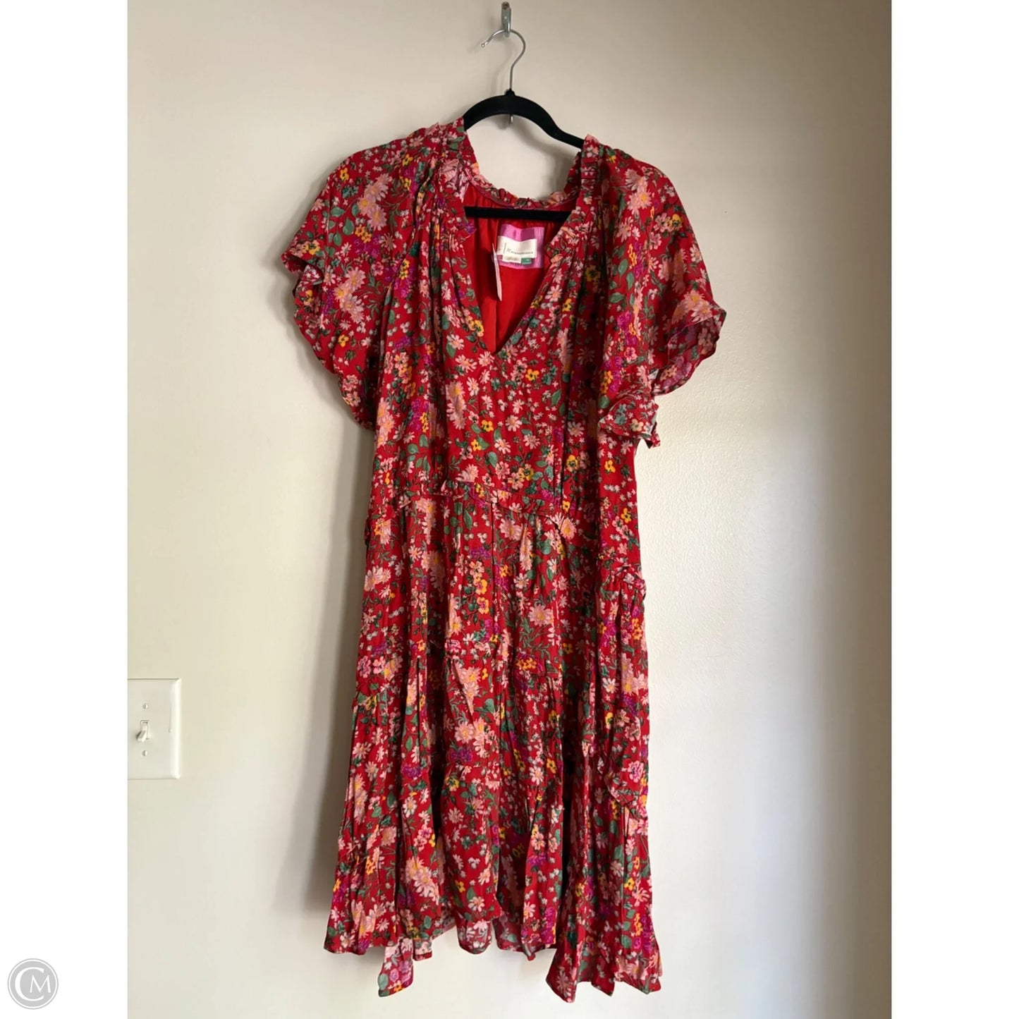 Dress Casual Short By Anthropologie In Floral Print, Size: 1x