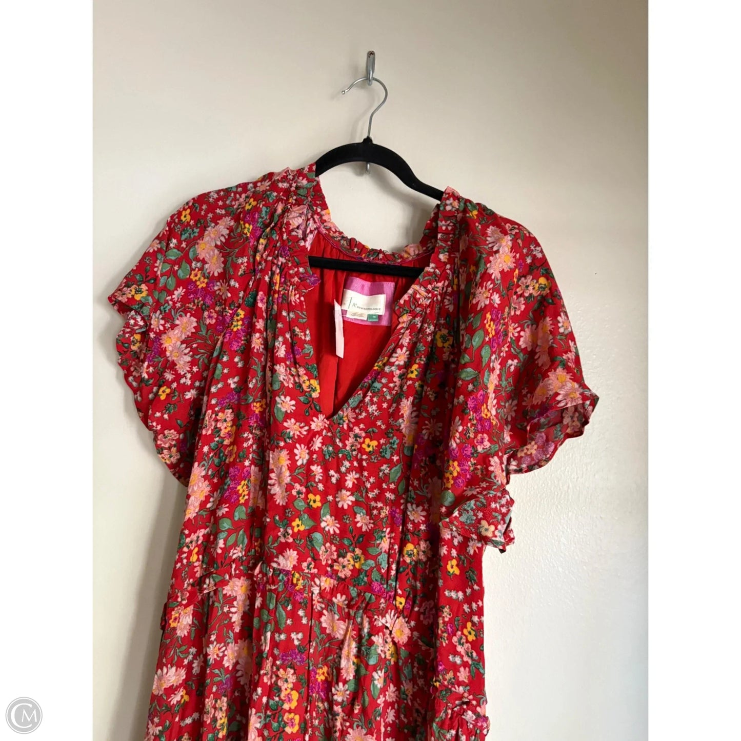Dress Casual Short By Anthropologie In Floral Print, Size: 1x