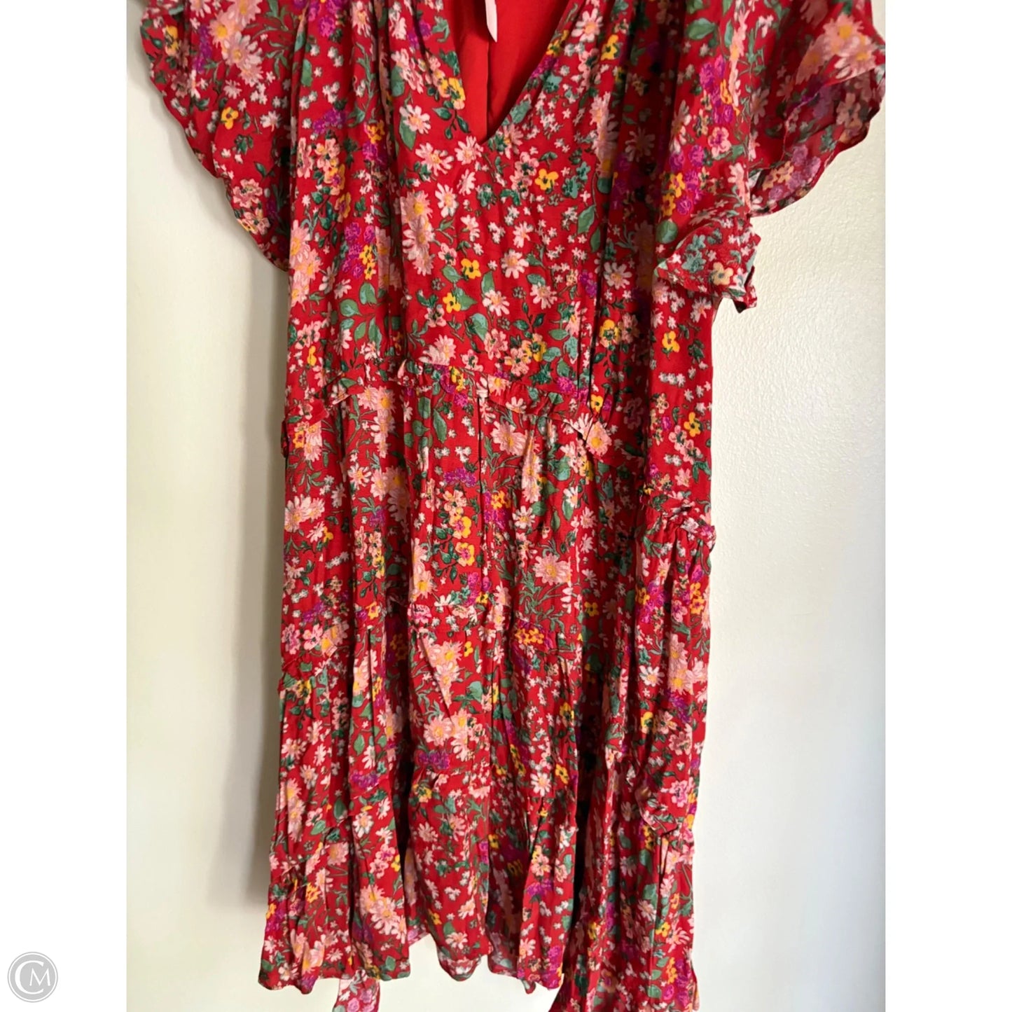 Dress Casual Short By Anthropologie In Floral Print, Size: 1x