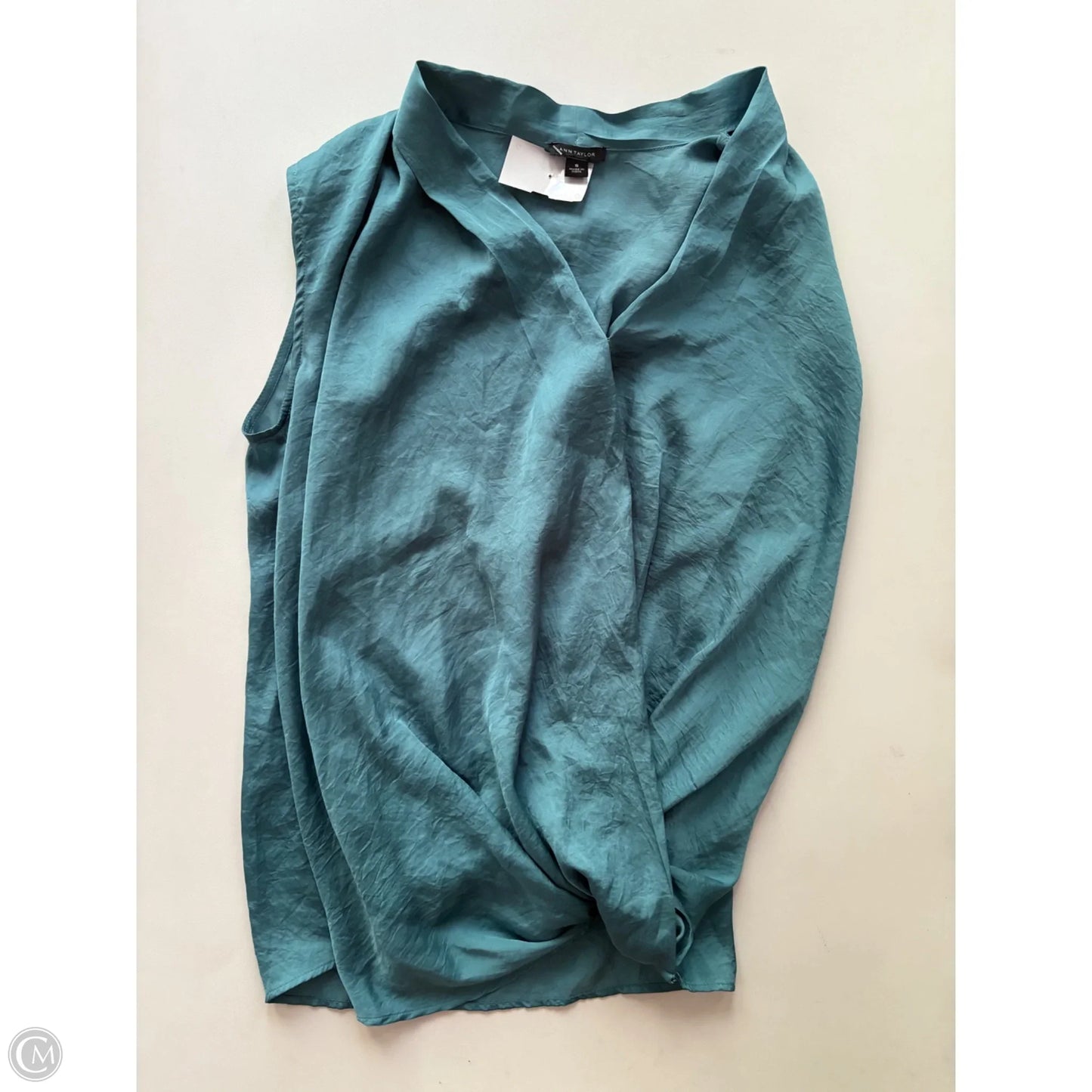 Blouse Sleeveless By Ann Taylor In Blue, Size: S