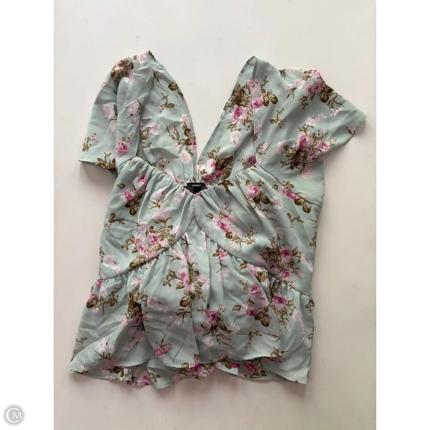 Blouse Sleeveless By Express In Floral Print, Size: L