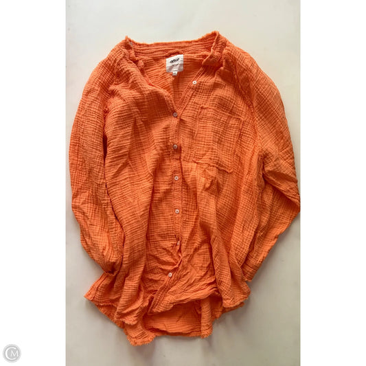 Top Long Sleeve By Aerie In Orange, Size: L