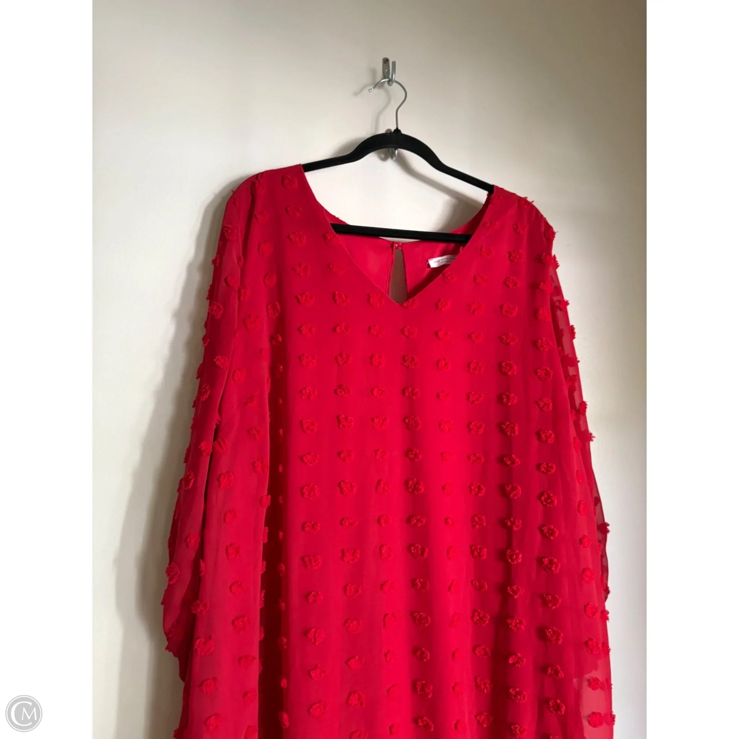 Dress Party Midi By Chicsoul In Red, Size: 3x