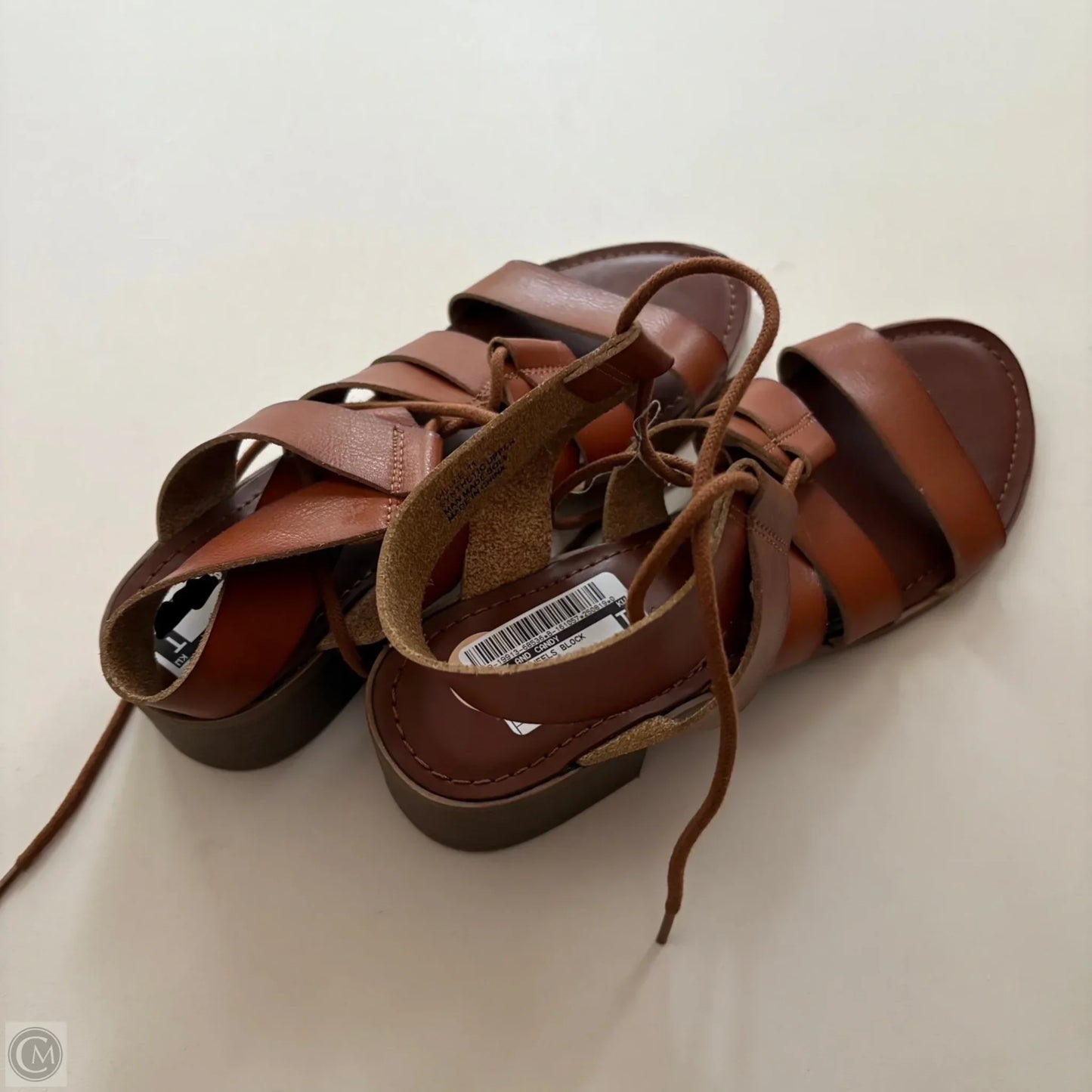 Sandals Heels Block By Rock And Candy In Brown, Size: 11