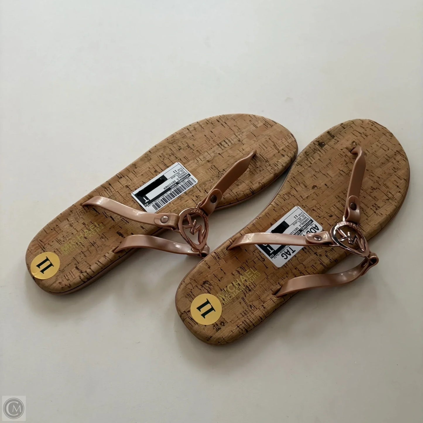 Sandals Designer By Michael Kors In Bronze, Size: 11