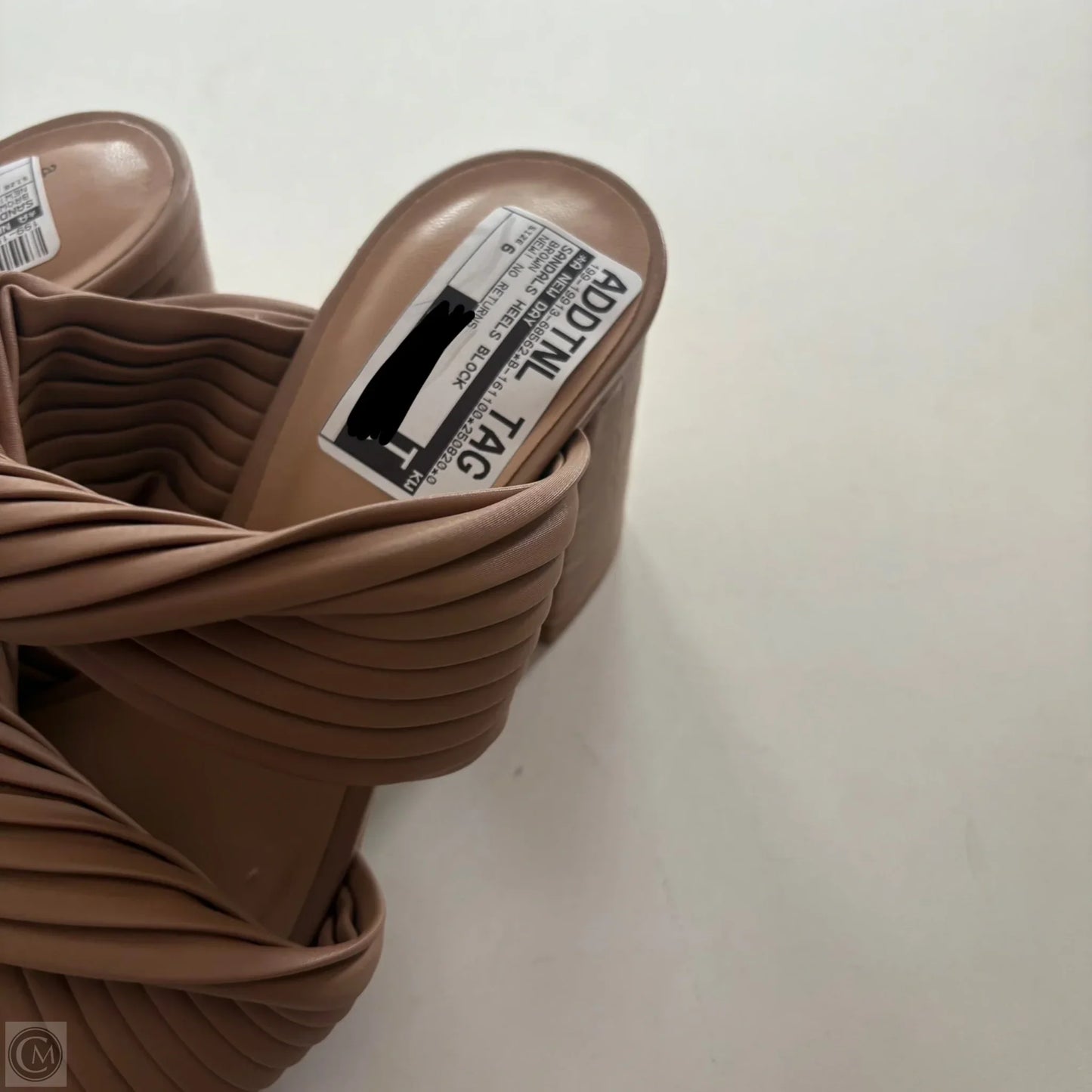 Sandals Heels Block By A New Day In Brown, Size: 6