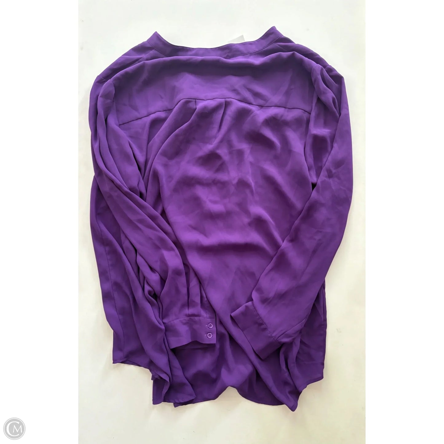 Blouse Long Sleeve By Daniel Rainn In Purple, Size: 3x