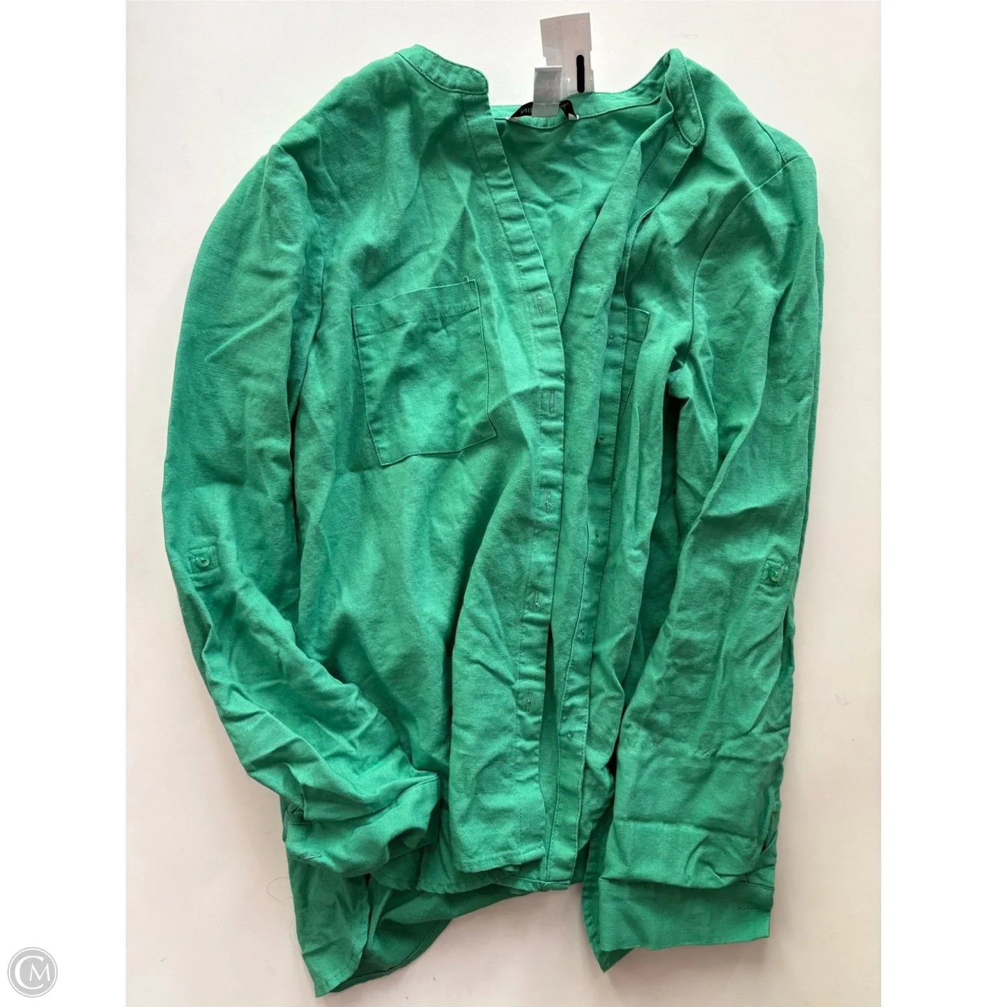 Top Long Sleeve By Nine West Apparel In Green, Size: M