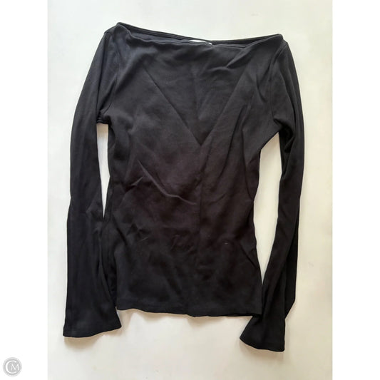 Top Long Sleeve By Zara In Black, Size: M