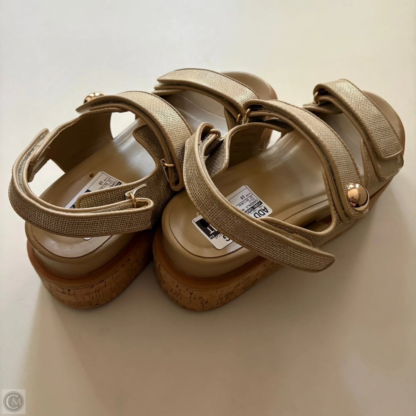 Sandals Heels Block By Shu Shop In Gold, Size: 10