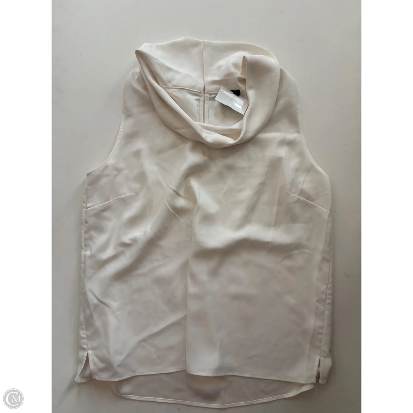 Blouse Sleeveless By Ann Taylor In Cream, Size: M