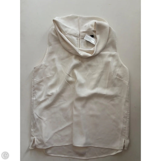 Blouse Sleeveless By Ann Taylor In Cream, Size: M