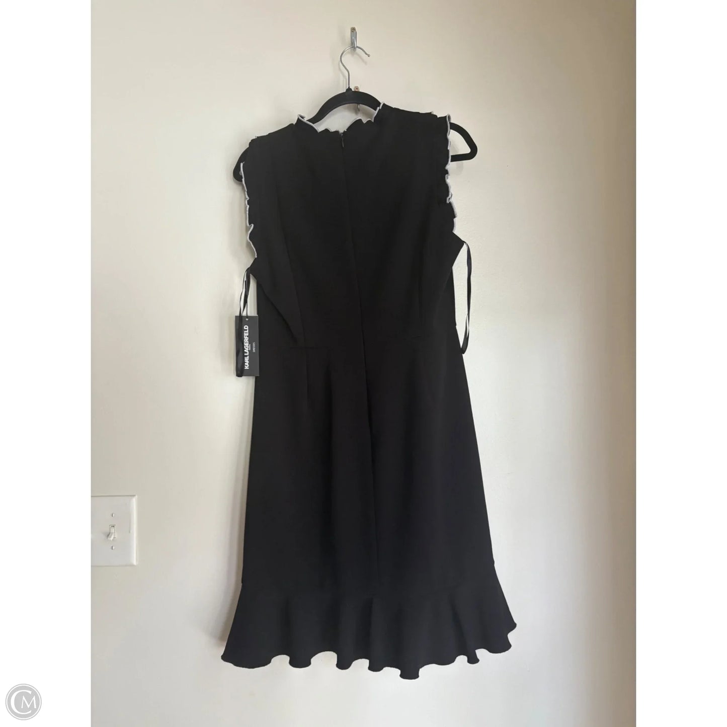 Dress Designer By Karl Lagerfeld In Black, Size: M